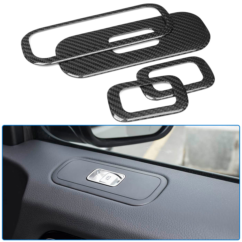 Real Carbon Fiber Door Window Switch Panel Cover Trim For Mercedes-Benz G Class G500 G550 W463a W464 G63 AMG 2019-2025