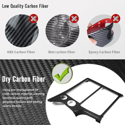 Dry Carbon Fiber Center Console GPS Navigation Screen Bezel Trim  for Toyota GR Yaris 2025 2026