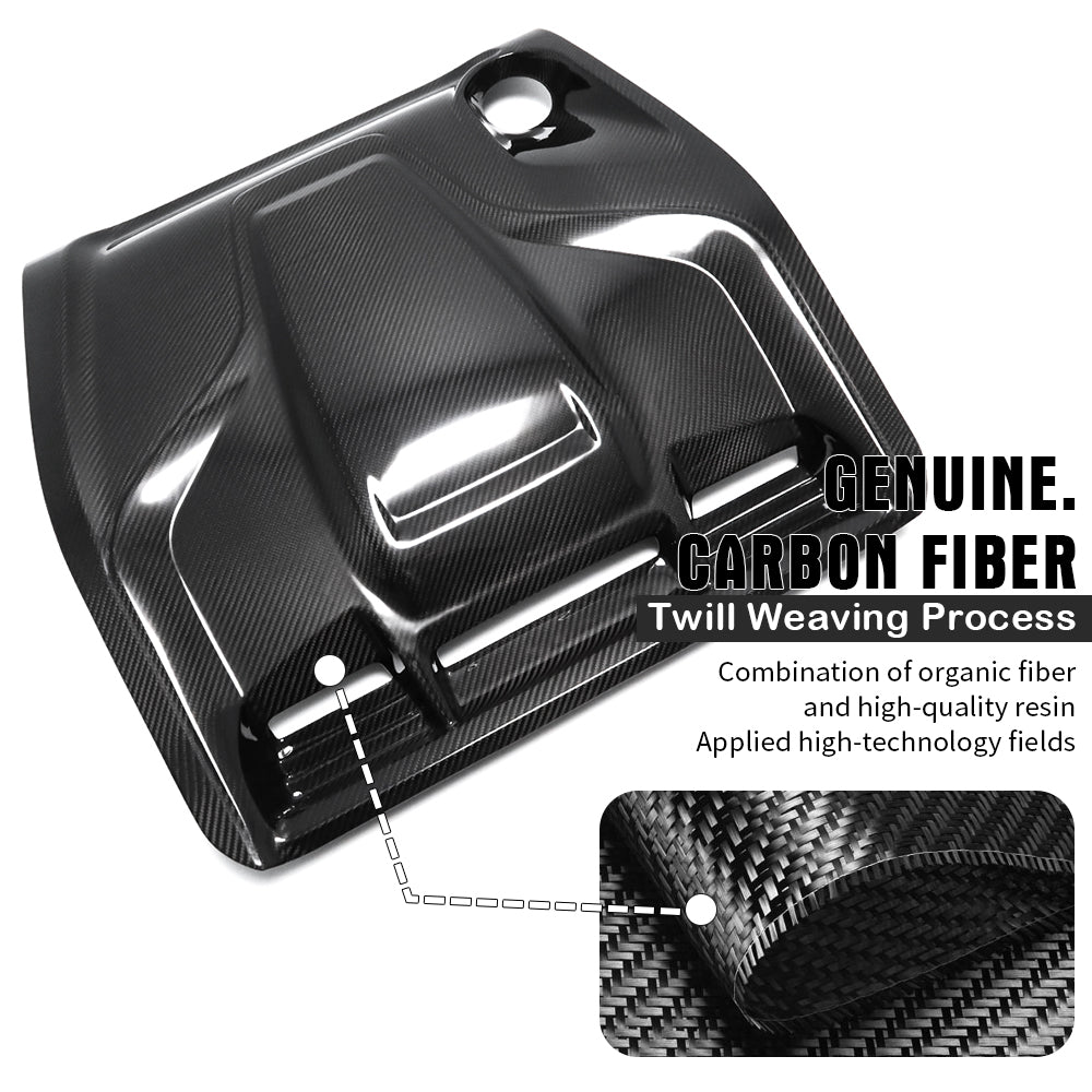 Engine Bay Cover Panel For Lotus Emira I4 AT 2023 2024 2025, Dry Carbon Fiber Engine Hood Bonnet Trim