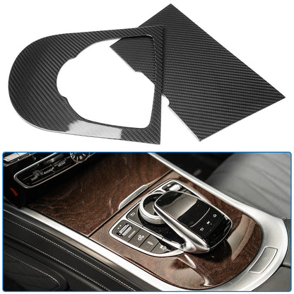 Dry Carbon Fiber Center Console Gear Shift Cover Trim For Mercedes Benz G Class G500 G550 G63 W463 W464 AMG 2019-2024
