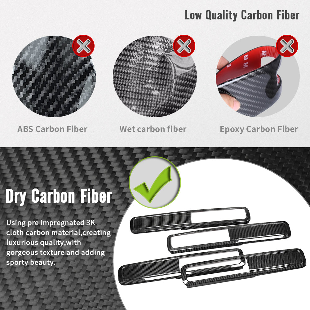 Real Carbon Fiber Inner Door Handle Cover Trim For Mercedes Benz G Class G500 G63 W463A W464 AMG 2019-2025
