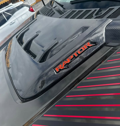 Real Carbon Fiber Car Hood Scoop Front Hood Vent Cover For Ford F-150 F150 Raptor 2021+