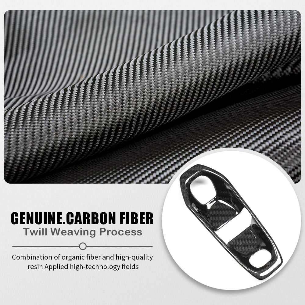 Dry Carbon Fiber Gear Shift Button Cover Trim For Corvette C8 Stingray 1LT 2026+