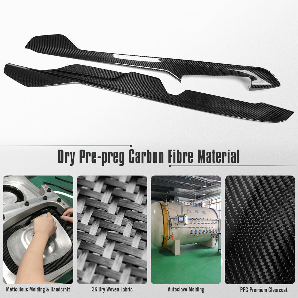 Pre-Preg Carbon Fiber For Corvette C8 Z06 Stingray 26+ Center Console Side Panel Trim