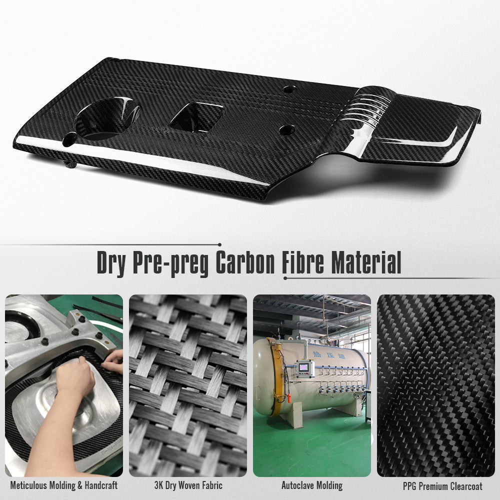 Prepreg Dry Carbon Fiber Engine Hood Cover Trim For Acura Integra Type-S 2023 2024 2025, Replacement