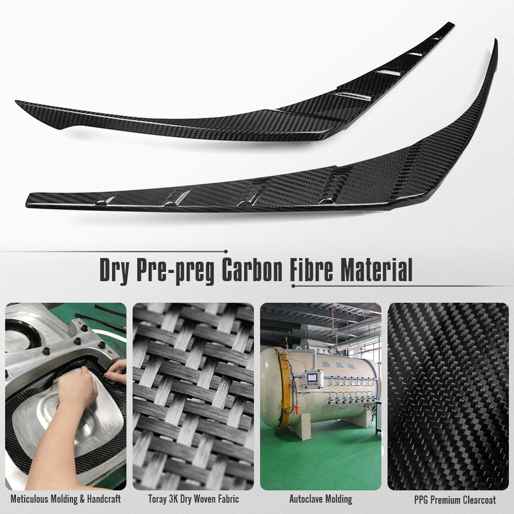 Dry Carbon Fiber Rear Tail Light Bezel Trim for Lexus LC500 LC500h 2018-2026