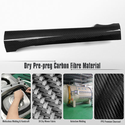 Dry Carbon Fiber Glove Box Lid Cover Trim for Toyota GR Yaris 2025 2026, Passenger-Side Decor