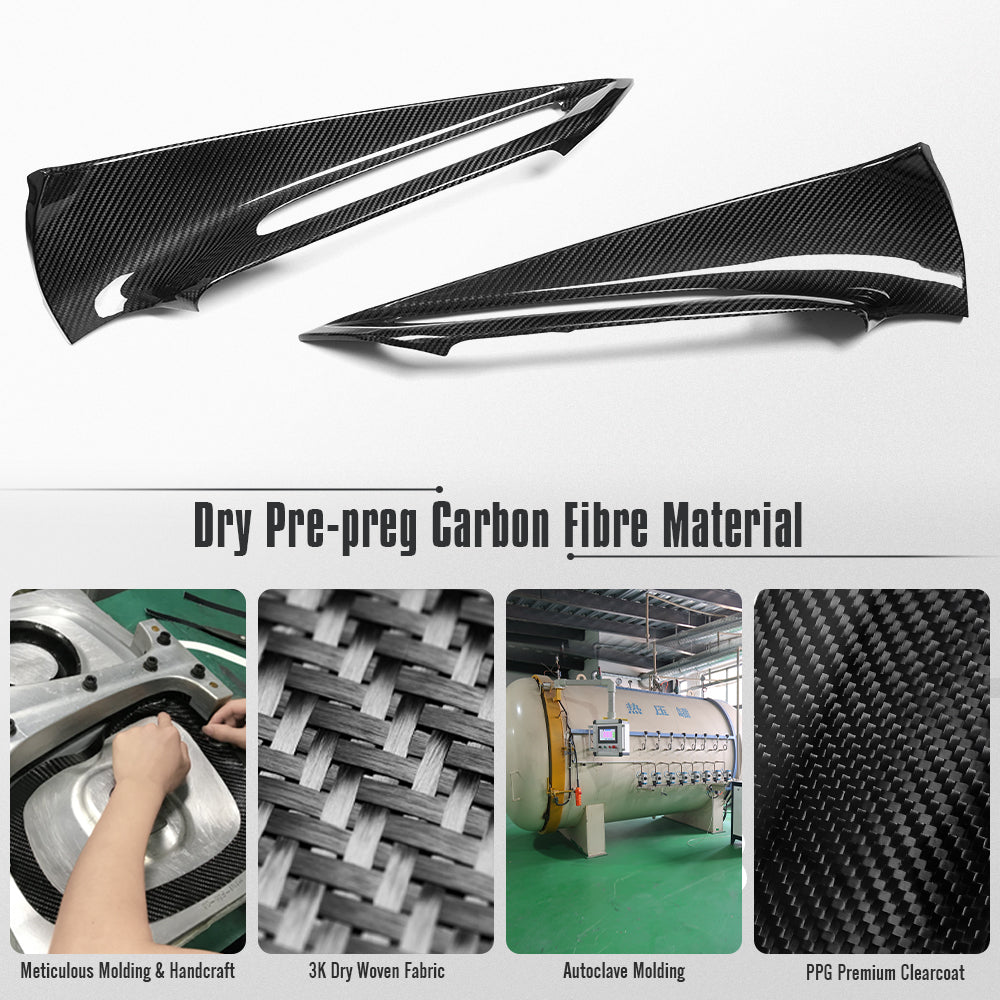 Pre-Preg Carbon Fiber Door Window Switch Panel For Corvette C8 2026+ E-Ray Stingray ZR1 Z06 Interior Door Panel Handrest Cover