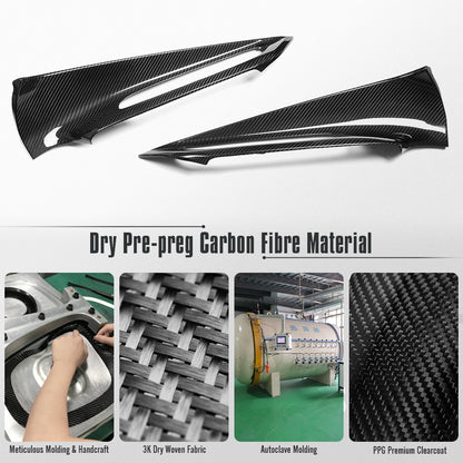 Pre-Preg Carbon Fiber Door Window Switch Panel For Corvette C8 2026+ E-Ray Stingray ZR1 Z06 Interior Door Panel Handrest Cover