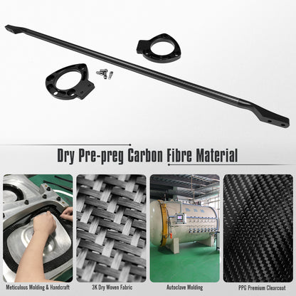 Dry Carbon Fiber Engine Bay Strut Tower Bar for Civic Type R FL5 2023-2026 Strut Tower Brace