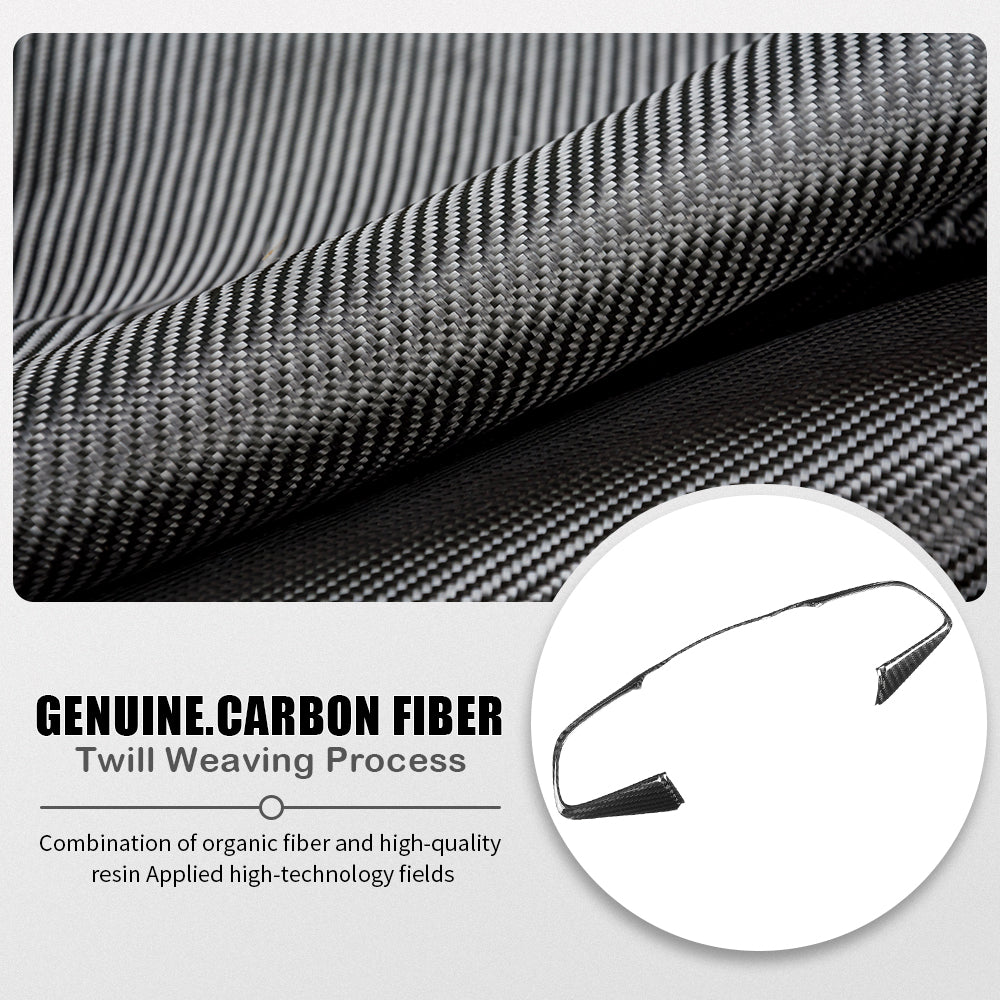 Dry Carbon Fiber Steering Wheel Trim Covers For Genesis G70 Prestige IK Sport Advanced 2017 - 2025,  Steering Wheel Bezel, Steering Wheel Lower part Trim