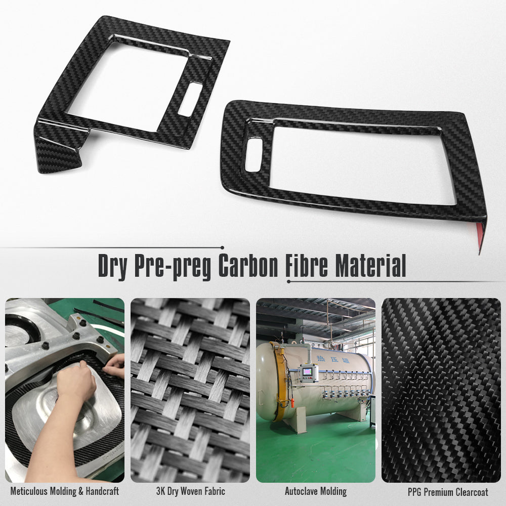 Real Dry Carbon Fiber Dashboard Side Air Conditioning Vent Outlet Cver Trim for Lexus LC500 LC500h Coupe Concertible 2018 2019 2020 2021 2022 2023, Not for 2024+