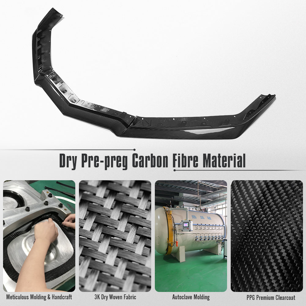 Front Lip for Corvette C8 Z06 E-Ray 2023+ Dry Carbon Fiber Front Splitter Replacement