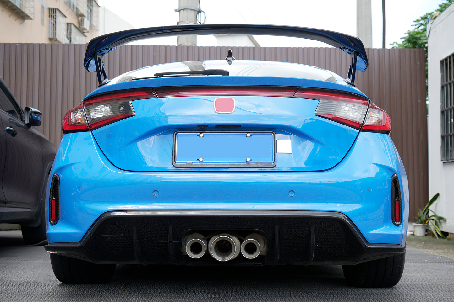 Dry Carbon Fiber Rear Bumper Reflectors Cover Trim for Honda Civic FL5 Type R 2023 2024 2025 2026