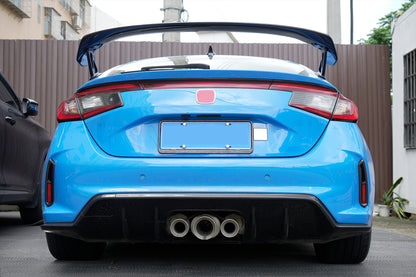 Dry Carbon Fiber Rear Bumper Reflectors Cover Trim for Honda Civic FL5 Type R 2023 2024 2025 2026