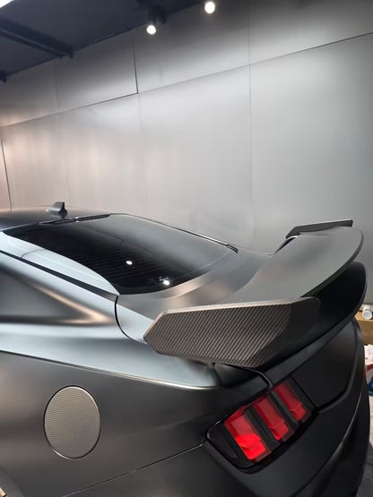 Dry Carbon Fiber Add-on Style Tailgate Spoiler for Ford Mustang S550 S650 Dark Horse GT 2015-Up Rear Trunk Spoiler