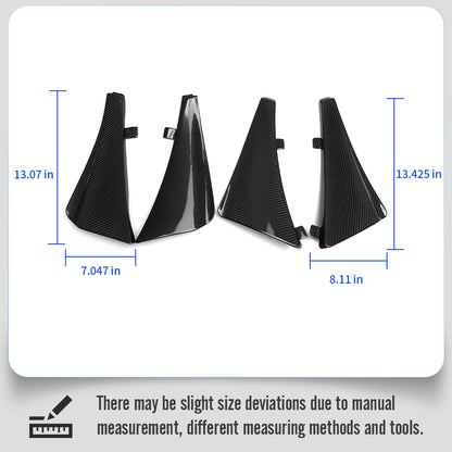 Carbon Fiber Mudguard Fender Trim For Corvette C8 Stingray Coupe Convertible Z51 E-Ray 2020-2025, Front & Rear Wheel Mud Flaps Splash Guard