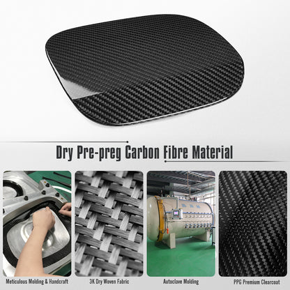 Dry Carbon Fiber Fuel Filler Door Panel Trim for Lexus LC500 LC500h 2018-2026 Gas Tank Filler Flap