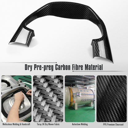 Dry Carbon Fiber Dashboard Instrument Cluster Bezel for Lexus LC500 LC500h 2018-2026