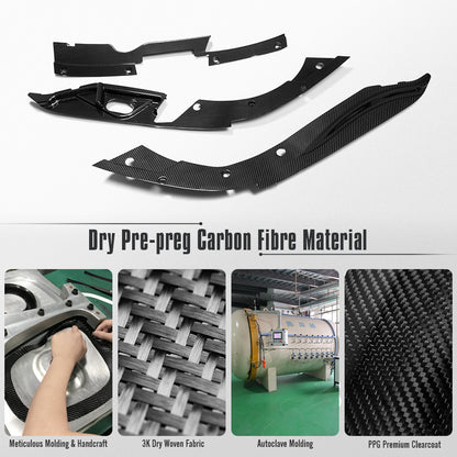 Dry Carbon Fiber Enigine Bay Side Panel +  for Honda Civic Type R FL5 2023 2024 2025 2026