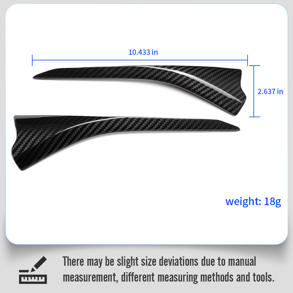Dry Carbon Fiber Inner Door Upper Panel Trim For Corvette C8 Z51 Z06 Stingray 2020-2025