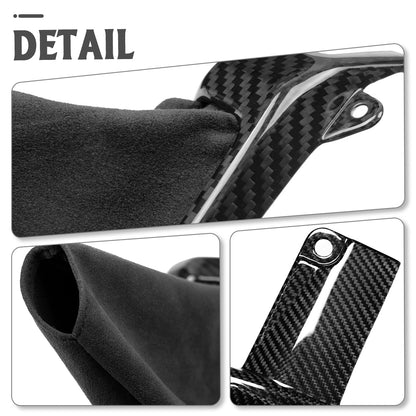 Dry Carbon Fiber Handbrake and Shift Boot Cover Kit Trim for Toyota GR Yaris Hatchback 2025 2026, Replacement