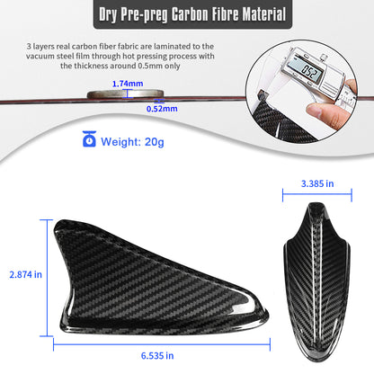 Dry Carbon Fiber Car Roof Antenna Cover Trim For Genesis G70 Prestige IK Sport Advanced 2017 - 2025, Exterior Decor