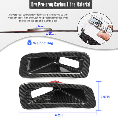 Dry Carbon Fiber Seat Safety Belt Guide Cover Trim for Corvette C8 Z06 Stingray E-Ray 2020+