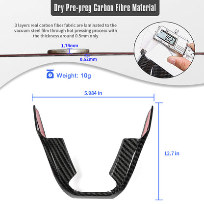 Dry Carbon Fiber Steering Wheel Cover Trim For Lotus Emira I4 V6 GT4 2022 2023 2024 2025