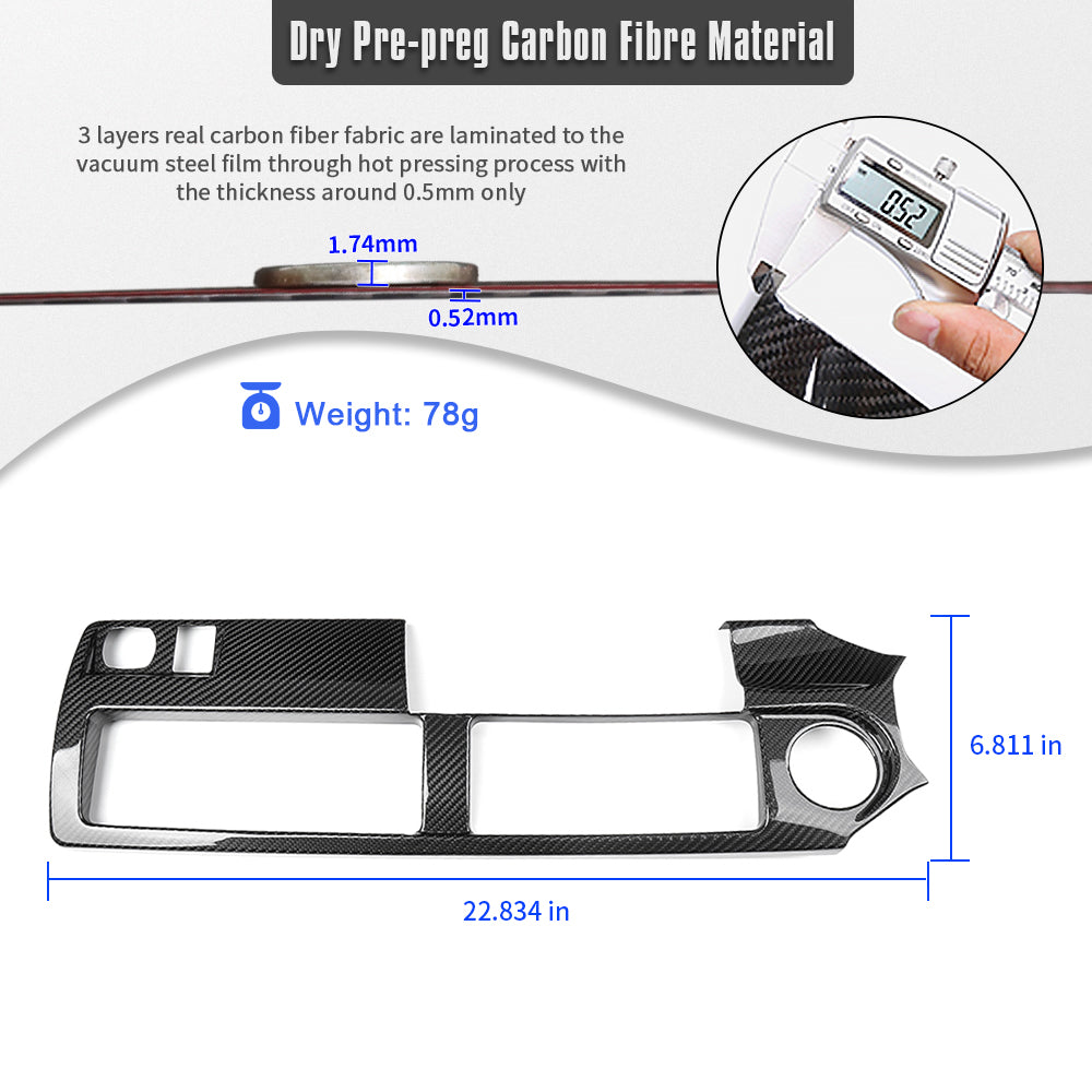Real Dry Carbon Fiber MT Gear Shift Water Cupholder Panel for Toyota GR Corolla GZEA14 Morizo Premium Core 2023-Present