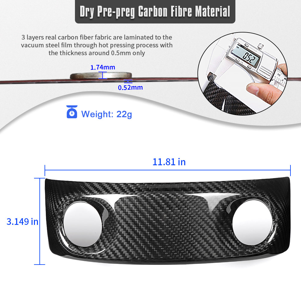 True Carbon Fiber Rear Seat USB Charge Cover Trim For Hyundai Ioniq 5 N 2023 2024 2025