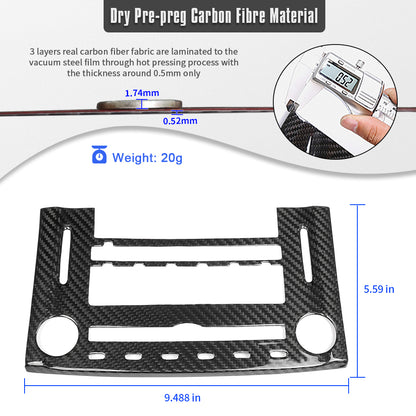 Real Carbon Fiber Center Console A/C Media Radio Button Panel For Lexus IS 300 350 500 F Sport 2021 -2025