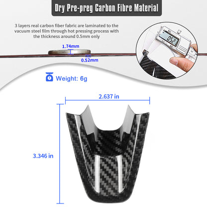 Dry Carbon Fiber Steering Wheel Lower Cover Trim For Hyundai Genesis G70 IK Sport Advanced 2017 - 2025