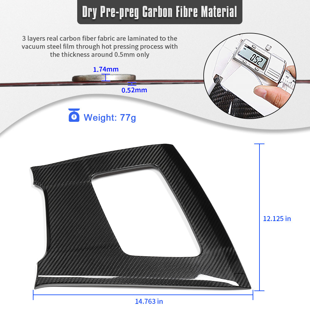 Dry Carbon Fiber Upper Dashboard HUD Trim Pad for For Corvette C8 Stingray 1LT 2LT 2026+