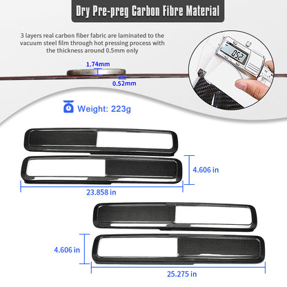 Real Carbon Fiber Inner Door Handle Cover Trim For Mercedes Benz G Class G500 G63 W463A W464 AMG 2019-2025