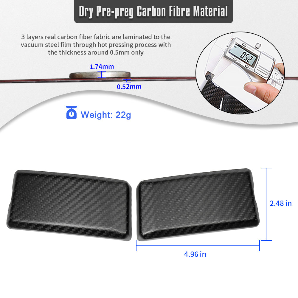 Real Carbon Fiber Front Top Roof Screws Protection Guard Cap Cover For Ford Bronco Raptor Wildtrak 2021+