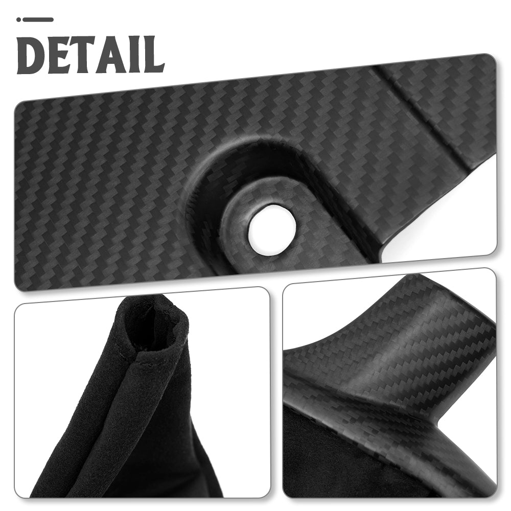Dry Carbon Fiber Handbrake and Shift Boot Cover Kit Trim for Toyota GR Yaris Hatchback 2025 2026, Replacement