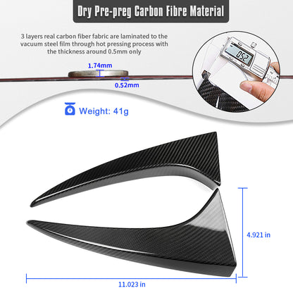 Real Dry Carbon Fiber Rear Window Side Spoiler Wing Trim for Toyota GR Corolla GZEA14 Morizo Circuit Core 2023 2024 2025 2026