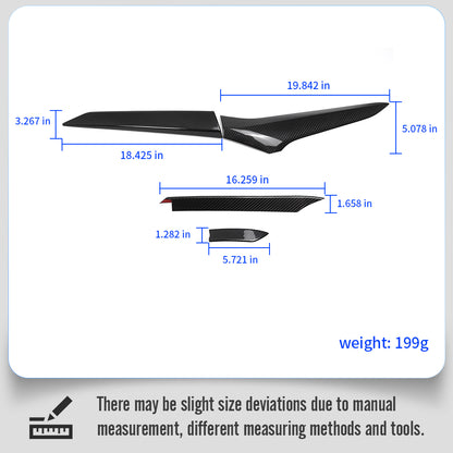 Dry Carbon Fiber Side Door Handle Spoiler Trims For Corvette C8 Z06 2020-2025,  Carbon Sticker