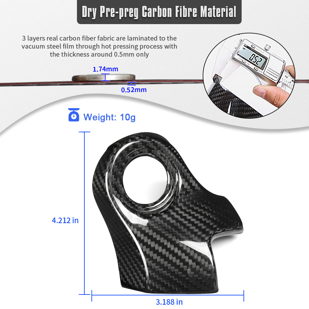 Real Dry Carbon Fiber Engine Start Button Cover Trim for Lexus IS IS500 IS350 IS300 2021 2022 2023 2024 2025 2026