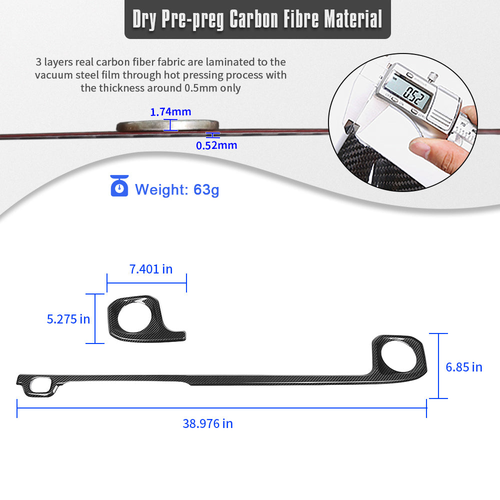 Real Carbon Fiber Dashboard Panel Trim For Mercedes-Benz G Class W464 W465 G63 AMG G500 G550 2019-2025