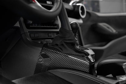 Dry Carbon Fiber Handbrake and Shift Boot Cover Kit Trim for Toyota GR Yaris Hatchback 2025 2026, Replacement