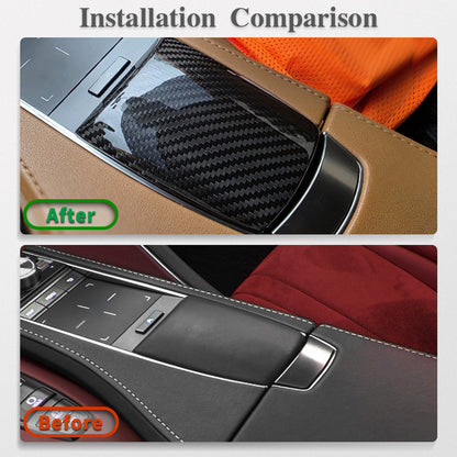 Dry Carbon Fiber Remote Touch Hand Rest Cover for Lexus LC LC500 LC500h 2018-2026, Center Console Trackpad Trim