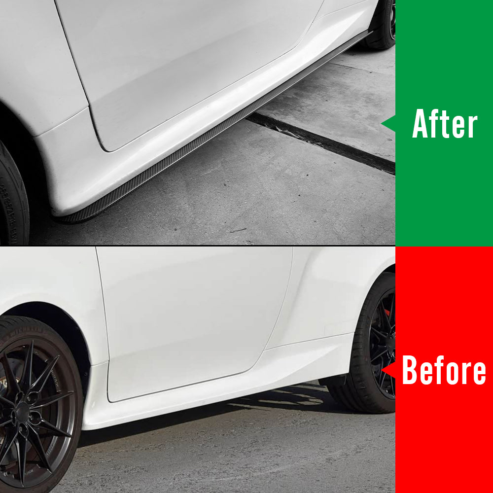 Dry Carbon Fiber Side Skirt Body Kit for Toyota GR Yaris Hatchback 2025 2026, Side Extension Splitter Lip, Car Rocker Panels