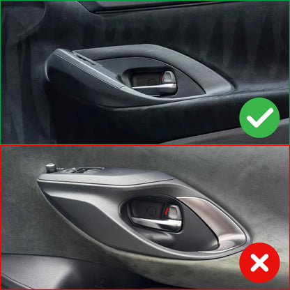 Dry Carbon Fiber Inner Door Handle Frame Cover For Toyota GR Yaris 2025 2026, Interior Door Trim