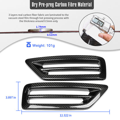 Dry Carbon Fiber Rear Bumper Air Vent Cover Trim For Toyota GR Yaris RS RZ Morizo 2025 2026, Exterior