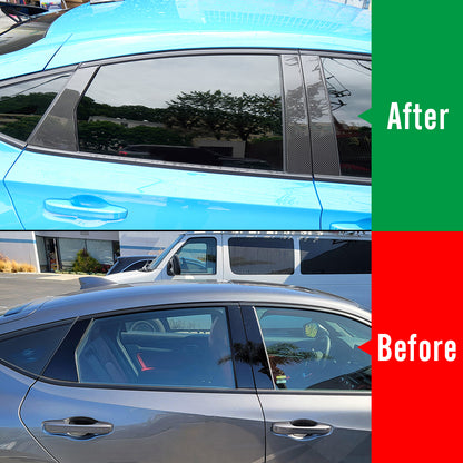 Dry Carbon Fiber Window Pillar Applique Panel Trim for Honda Civic Type R FL5 2023-2026