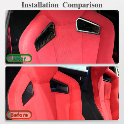 Dry Carbon Fiber 4PCS Seat Backrest Trim for Honda Civic Type R FL5 2023-2026