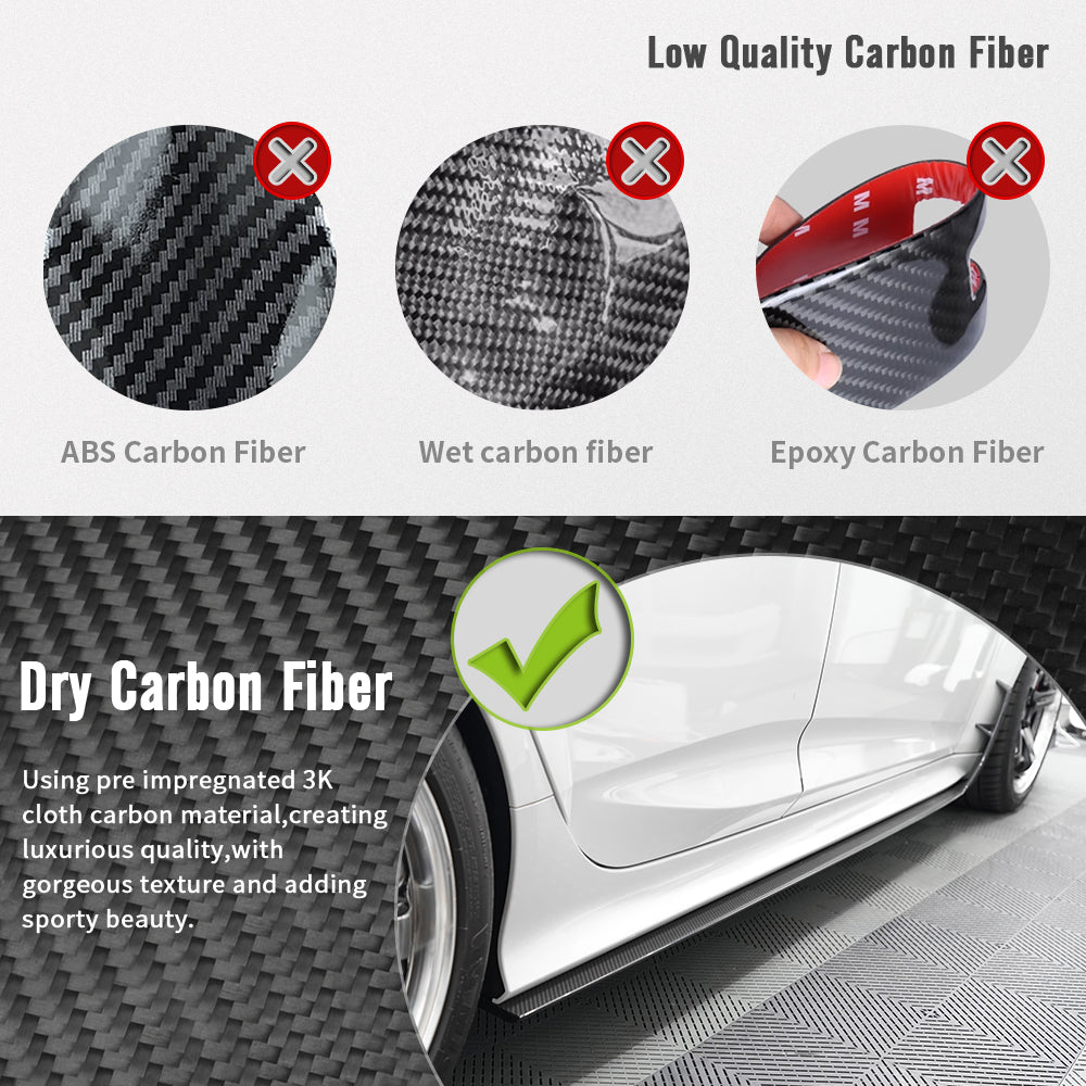 Real Carbon Fiber Side Skirts For Acura Integra Type S DE5 2023 2024 2025 2026, Car Rocker Panels, Exterior Trim
