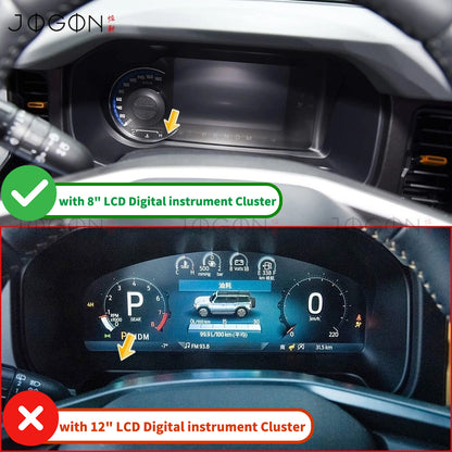 Dry Carbon Fiber 12"/8'' LCD Digital Instrument Cluster Cover Trim For Ford Bronco Raptor Outer Banks Badlands 2021-2025, Dashboard Gauge Cluster Bezel